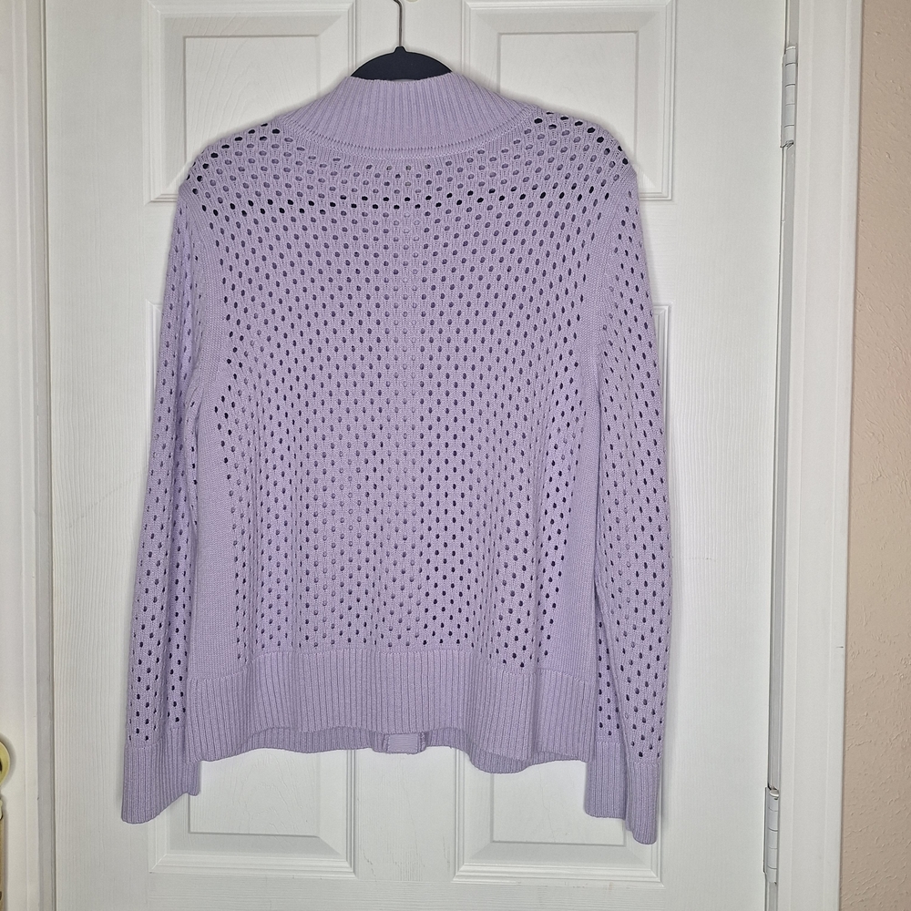 Talbots Coolmax Snap Button Sweater Jacket Size 1X - image 6